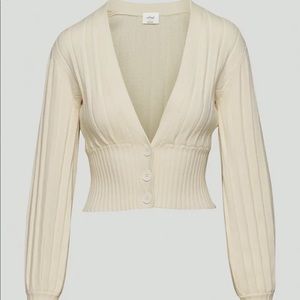Wilfred Plunge Front Cardigan New - Light Birch